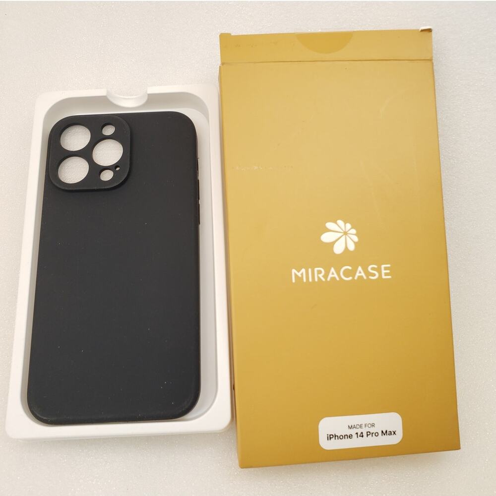 Miracase Silicone Case for Apple iPhone 14 Pro Max (Black)